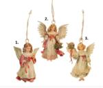  Dekoráció angyallány dísz 8x1x11cm fém 3 féle 1db (B.G.2070176)