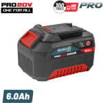Bormann Akkumulátor BORMANN Pro 20 V gépekhez, 6 Ah Li-Ion, töltöttségjelzővel (BBP1006) (BBP1006)