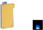 Caseti Flat Flame szúrólángos gyémánt mintás szivaröngyújtó - sárga és króm színű (A-281136)