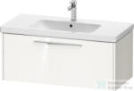 Duravit D-CODE 98, 4x46 cm-es 1 fiókos alsószekrény mosdó és csaptelep nélkül, króm fogantyúval, fényes fehér DC4668010220000 (DC4668010220000)