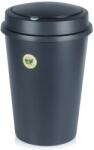 Vilde Coș de gunoi din plastic cu capac basculant 47 l, negru Cos de gunoi