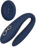 DreamToys Goddess Ares - hajlítható párvibrátor (kék) - sexshopcenter