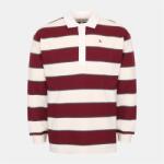 Jack Wills Блуза с яка Jack Wills Women's Cotton Polo Neck Long Sleeve Oversized Fit T-Shirt - Burg/Navy