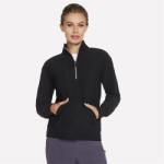 Skechers Women's Goluxe Rib Quarter-Zip Fleece - Black