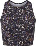 Biba Women's Move Tank Scoop Cropped Performance Gym Vest - Black Leopard