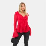 I Saw It First Ruffle Top - Red