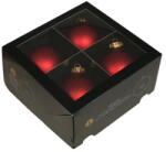 Homedecorsig Piros Üveg Gömb 10 cm 4db