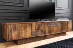 Art Deco Design TV asztal Modéco 200 cm barna mangó