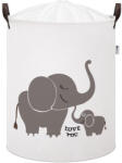 SIPO Játékkosár húzózsinórral, összecsukható pamut / 43 l, Elefántok