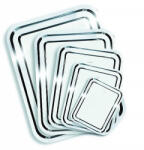  Tálca szögletes rozsdamentes acél krómozott 25 x 21 cm (1605SIS001)