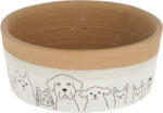 Kerbl Hungry kerámiatál, fehér/barna, 650 ml (KR80534)