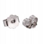 MIXFORM 925 ródiumozott ezüst, fülbevaló dugók, 5x6x3mm, 0.8mm lyuk, 1 pár (13WB26071)