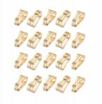 MIXFORM Medáltartók, Rozsdamentes acél, 18K aranyozott, 6x3x2.2mm, 20db