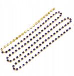 MIXFORM Dekorációs szalag cirkóniákkal, arany/zafír, 3.5mm, 240db/1.5m (13WB20895)