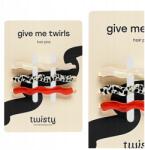  Hajcsat Hullámos piros márvány gyöngyház Twisty Szett 3 db-os