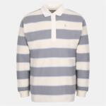 Jack Wills Блуза с яка Jack Wills Women's Cotton Polo Neck Long Sleeve Oversized Fit T-Shirt - Navy/White