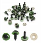 MIXFORM Biztonsági szemek menetes és bilincses műanyag, zöld, 14mm, 20pár (13WB23556)