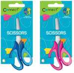 Connect Olló iskolai CONNECT, 13cm-es, gumírozott fogóval, műa. élvédővel, mérőskálával 12db/display (000004140) - nyomtass-olcson