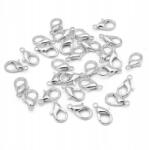 MIXFORM Karabiner kapocs-Lobster, Fém, Ezüst, 14x8mm, Lyuk 2mm, 1000db (13WB31442)