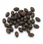 Mixform Akril gyöngyök, Ovális, Arany mintás, Fekete 5.5-28x6-20x3-11mm 36db/25g (13WB14402)