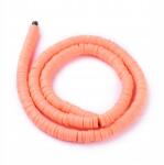 Mixform Heishi Handmade Polimer Öko Agyag gyöngyök, korong, 6x1mm, 345db/40cm/szál (13WB29976)