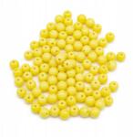 Mixform Akril gyöngyök Kerek Átlátszó, Sárga 10x9mm, Lyuk: 2mm, 50g~90db (13WB29558)
