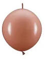 Partydeco Latex lufi, Linking, 33cm-es, 20db, Dusty Rose (LUFI151515)