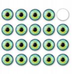 MIXFORM Kaboson Üvegszemek Kézműves, Kerek, Világoszöld, 12x4mm, 20db (13WB31431)