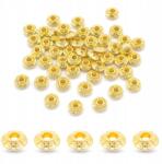 MIXFORM Tibeti stílusú távolságtartó gyöngyök, ötvözet, serpenyő, arany, 6.5x3.5mm, 50db (13WB20795)