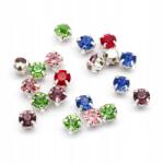 MIXFORM Varrható strasszok kosárban, üveg/réz A-osztály, mix, 3.8x3.8mm, 20db (14WB5941)