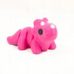  Gyerek figura 3D nyomtatás színes dinoszaurusz aranyos nagy 14 cm rózsaszín flexibilis (dinuś duży)