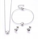 MIXFORM Ékszer szett Acél Nyaklánc: 43cm Szív 1set (13WB29372)