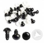 MIXFORM Biztonsági szemek játékokhoz és babákhoz, műanyag, fekete, 12mm, 20db (13WB32301)