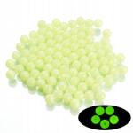 Mixform Sötétben világító akril gyöngyök, kerek, világoszöld, 8mm, 25g~85 db (13WB14159)