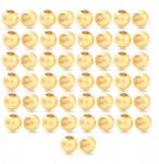 Mixform Sárgaréz gyöngyök matt tartós aranyozott 18K, 3mm, 50 db (13WB28263)