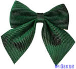  Csíkos bársony masni, 20 x 24cm - Sötétzöld