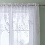 Catherine Lansfield Fehér átlátszó függöny 183x140 cm Wisteria Floral - Catherine Lansfield