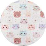 Vitaus Elefántcsont színű mosható gyerek szőnyeg ø100 cm Cute Animals - Vitaus