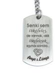R.M. ékszer Senki sem tökéletes - Anya & Lánya gravírozott acél kulcstartó (13221-RM-D)