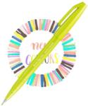 Pentel ecsettoll kalligrafikus hajlékony hegyű Brush Sign Pen - limezöld (SES15C-K2X)
