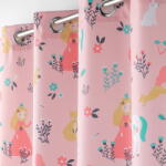 douceur d'intérieur Rózsaszín függöny 140x260 cm Princesse Licorne - douceur d'intérieur