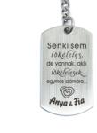 R.M. ékszer Senki sem tökéletes - Anya & Fia gravírozott acél kulcstartó (13222-RM-D)