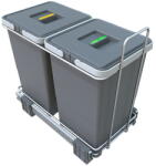 Elletipi Műanyag szemetes szelektív hulladékhoz/beépíthető 12 + 12 l Ecofil - Elletipi