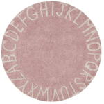 Lorena Canals Világos rózsaszín mosható kézi szövésű pamut gyerek szőnyeg ø150 cm ABC Vintage Nude - Lorena Canals