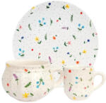 BögreManufaktúra Apró virágos reggeliző készlet csuporral