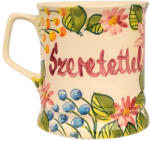 BögreManufaktúra Feliratos Neves Virágos Bögre