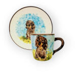 BögreManufaktúra Tacskó hosszú szőrű bögre és reggeliző tányér