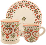 BögreManufaktúra Karácsonyi Szívek Reggeliző Szett