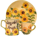 BögreManufaktúra Feliratos neves Napraforgó reggeliző szett