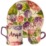 BögreManufaktúra Feliratos neves Hortenzia reggeliző szett